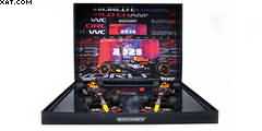 2-CAR-SET ORACLE RED BULL RACING RB19 MAX VERSTAPPEN WORLD CHAMPION QATAR SPRINT & GP 2023