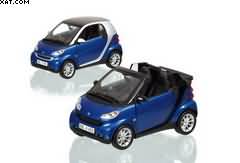 SMART FORTWO CABRIOLET 2007 BLUE METALLIC (Minichamps Car Collection) (Left-Hand-Drive)