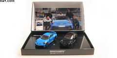 2 CAR SET PORSCHE 911 (992) GT3 2021 SHARKBLUE & BLACK SPORT AUTO