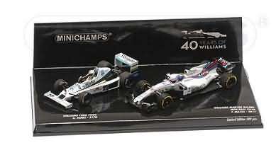 2-CAR SET WILLIAMS FORD FW06 JONES 1978/WILLIAMS FW40 MASSA 2017 WILLIAMS F1 40TH ANNIVERSARY