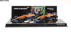 2-CAR SET MCLAREN F1 TEAM MCL35M 1-2 FINISH RICCIARDO/NORRIS ITALIAN GP 2021