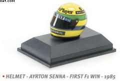 HELMET AYRTON SENNA FIRST F1 WIN 1985 1/8