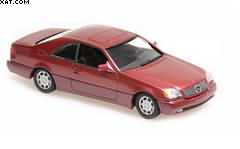 MERCEDES-BENZ 600SEC COUPE 1992 RED METALLIC