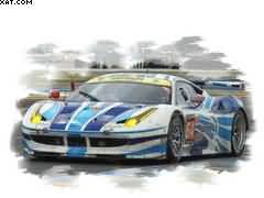 FERRARI 458 ITALIA GT2  GTE AM 24 H. LM 2013 AF CORSE  N° 54 MALLEGOL-BACHELIER-BLANK- L.E.