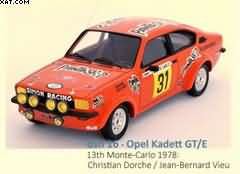 OPEL KADETT GT/E -13TH MONTE-CARLO 1978: CHRISTIAN DORCHE / JEAN-BERNARD VIEU