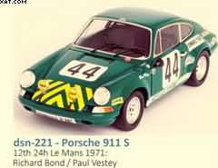 PORSCHE 911 S 12TH 24H LE MANS 1971: #44, RICHARD BOND / PAUL VESTEY