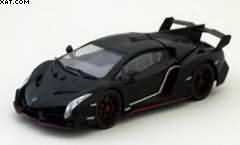 LAMBORGHINI VENENO, MAT BLACK WITH RED CHARACTER LINE