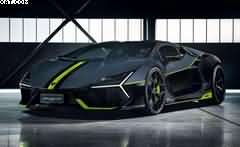 Lamborghini Revuelto Grigio Telesto with Nero Noctis / Verde Scandal Livery