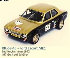 FORD ESCORT MK1 2ND HOCKENHEIM 1972: #67 GERHARD SCHÜLER