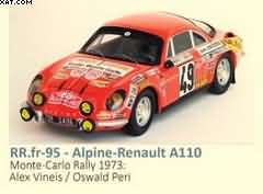 ALPINE-RENAULT A110 32ND MONTE-CARLO RALLY 1973: ALEX VINEIS / OSWALD PERI