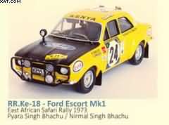 Ford Escort Mk1 East African Safari 1973: Pyara Singh Bhachu / Nirmal Singh Bhachu
