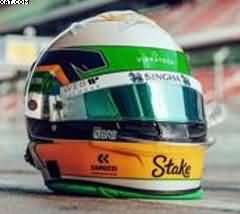 Helmet Gabriel Bortoleto Stake F1 Team Kick Sauber 2025