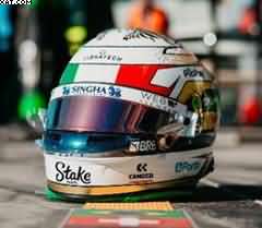 HELMET Gabriel Bortoleto Stake F1 Team Kick Sauber GP Italy 2025 1/5