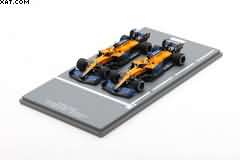 MCLAREN MCL35M N°3 + N°4 MCLAREN WINNER GP ITALY 2021 + 2nd GP ITALY 2021 W/PIT BOARD ltd1000pcs