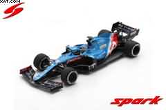 ALPINE A521 N°14 ALPINE F1 TEAM 3th GP QATAR 2021 FERNANDO ALONSO AVEC N°3 BOARD+ PITBOARD