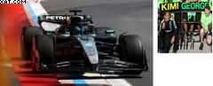 MERCEDES W16 N°63 Mercedes-AMG PETRONAS F1Team 
winnerGP Canada 2025  George Russell + Pit board