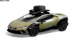 LAMBORGHINI HURACÁN STERRATO AVEC BARRES DE TOIT ET ROUE DE SECOURS  GREEN EXCLUSIVITÉ TINY