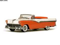 FORD FAIRLANE OPEN CONVERTIBLE ORANGE/WHITE 1956